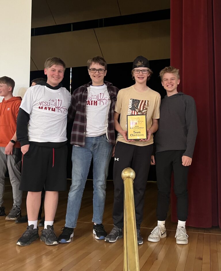 State Middle School Math Competition-8th Grade Team Takes 1st Place 